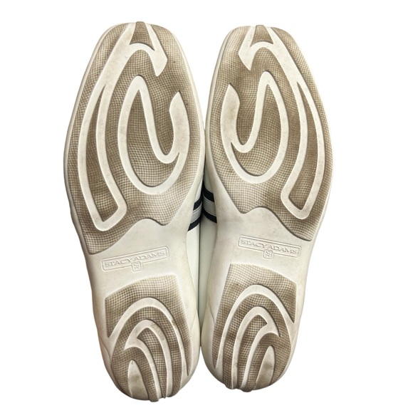 Stacy Adams Men's White Leather Bit Loafers Size 9 - Picture 6 of 8